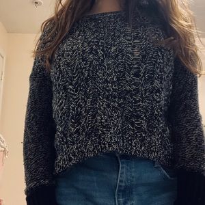 Heavy cable knit sweater